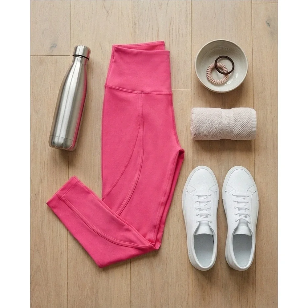 Nike One Womens S High Rise 7/8 Training Leggings Red/Pink‎ NWT RV $70